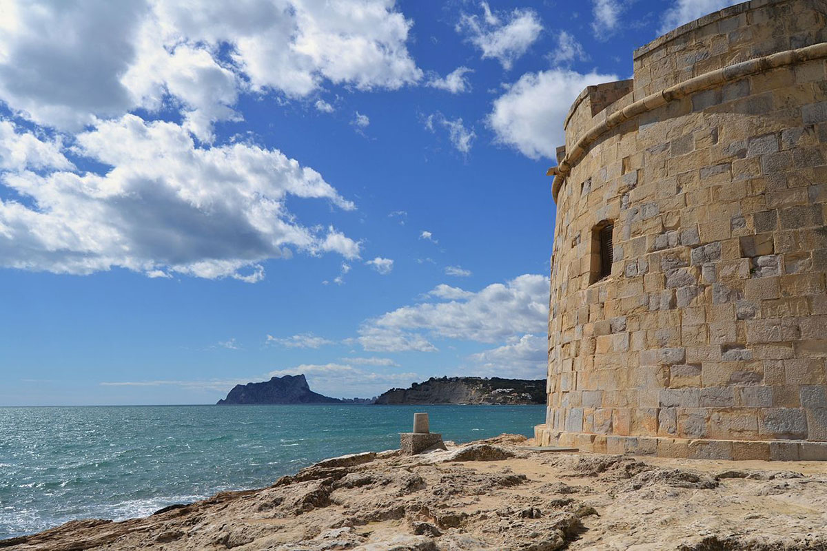 vista desde el castillo de moraira